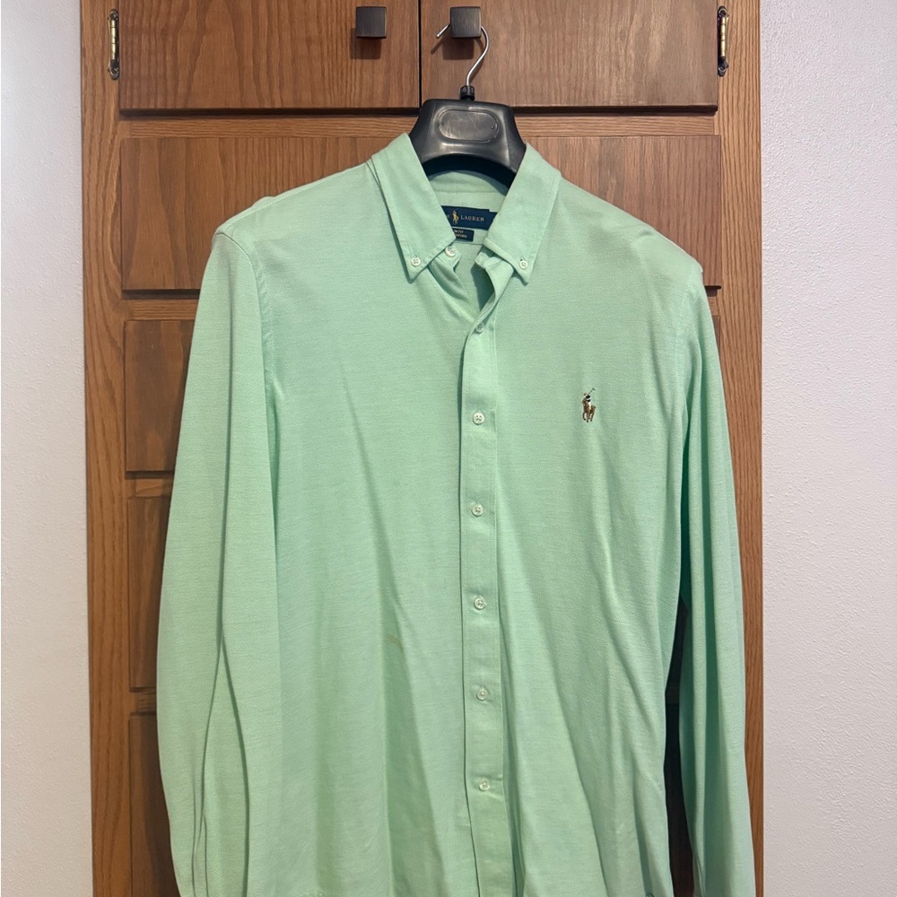 Ralph Lauren Men's Mint Green Button Down Shirt